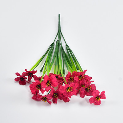 5 dakšas 18 galviņas mākslīgie ziedi, izturīgi pret UV stariem, neizbalējot mākslīgā plastmasa viltoti augi, izgatavoti mājas dārzā kāzu dekorēšana ārā