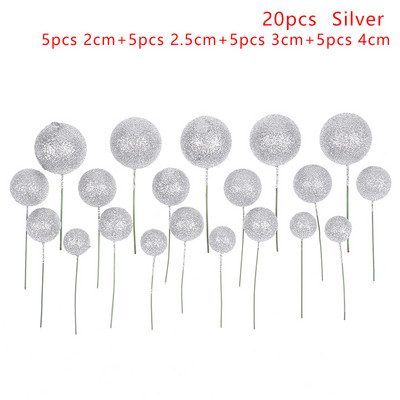 20 gb. mirdzošās bumbiņas, dekors jaukta izmēra krāsaini baloni, kēksu kūka dzimšanas dienas ballīte kāzu deserta kūkas dekorēšana