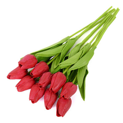 5/10 τμχ Tulips Artificial Flower PU Real Touch Tulip Bouquet Fake Flower for Home Gift Wedding Decorative Flower 21 Color Avail