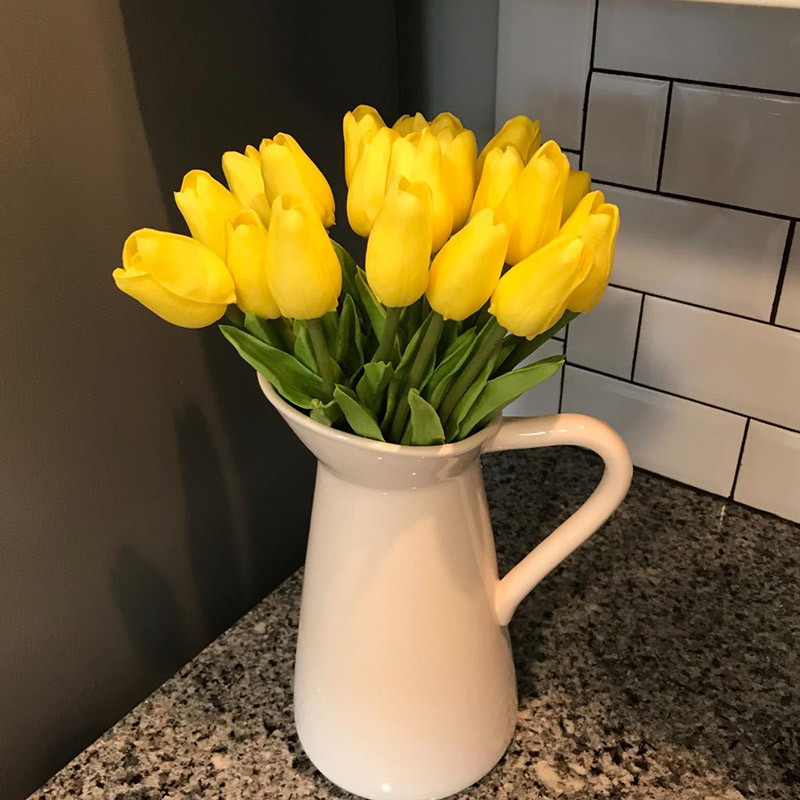 5/10 τμχ Tulips Artificial Flower PU Real Touch Tulip Bouquet Fake Flower for Home Gift Wedding Decorative Flower 21 Color Avail