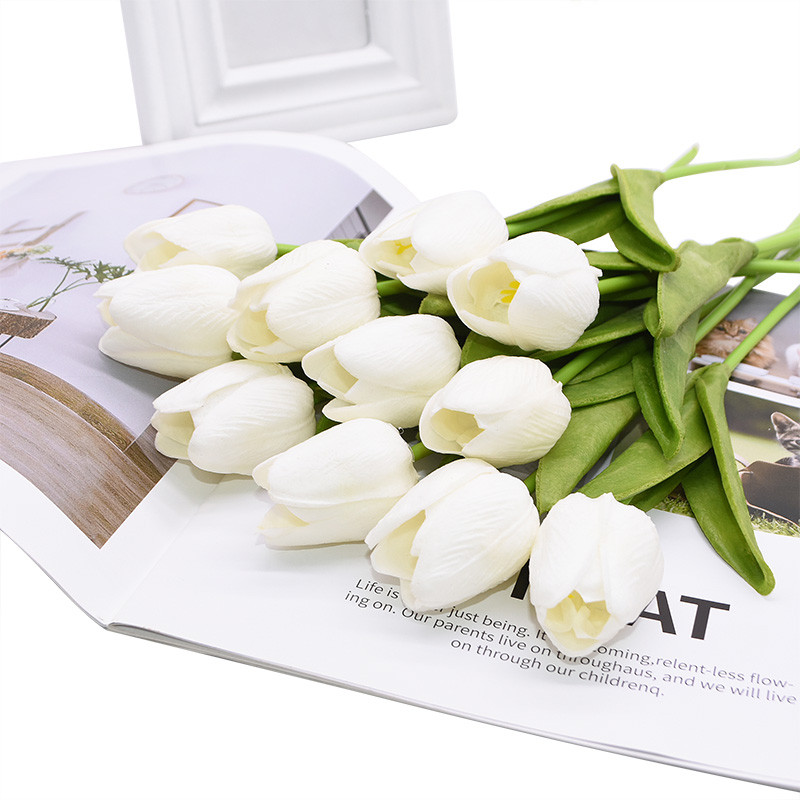 5/10 τμχ Tulips Artificial Flower PU Real Touch Tulip Bouquet Fake Flower for Home Gift Wedding Decorative Flower 21 Color Avail