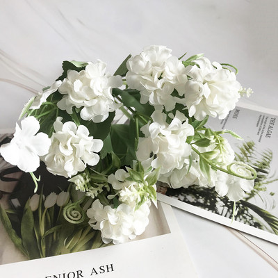 1 Pušķis balts Mākslīgie Ziedi Peonija Tējas Roze Rudens Zīds Viltus Ziedi Dzīvojamās istabas Mājas Dārza Kāzu Dekorēšanai