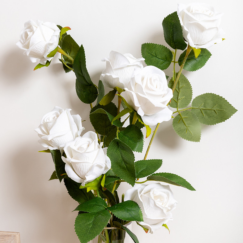 1 buc/5 buc flori artificiale romantice trandafir de mătase ramură lungă buchet nuntă coroană decor acasă flori false cadouri de Ziua Îndrăgostiților
