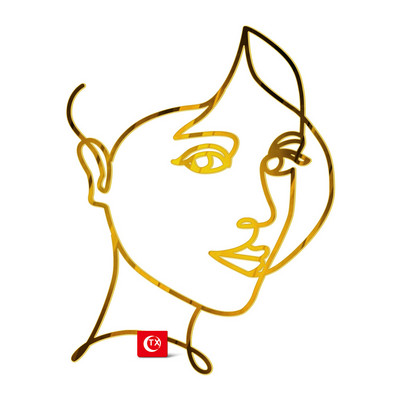 INS Абстрактни минималистични линии Торти за торти Златен акрил Балет Торта за торта за рожден ден за деца Декорации за торта за рожден ден