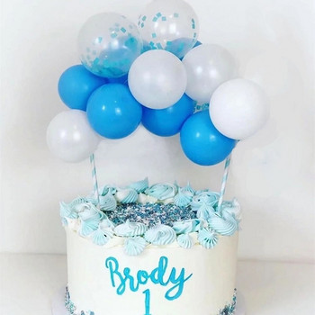 1σετ Creative 10 τμχ Σετ 5 ιντσών με μπαλόνι για κέικ κάλυμμα για πάρτι γενεθλίων Διακόσμηση τούρτας Τοπέρες για ντους μωρών Προμήθειες διακόσμησης γάμου