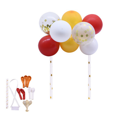 1 set creativ de 10 bucăți 5 inch set de decorațiuni pentru tort cu balon pentru decorarea petrecerii de aniversare, decorațiuni pentru tort, pentru baby shower, furnituri pentru decorarea nunții