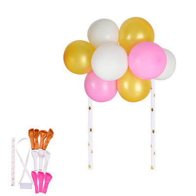 1 set creativ de 10 bucăți 5 inch set de decorațiuni pentru tort cu balon pentru decorarea petrecerii de aniversare, decorațiuni pentru tort, pentru baby shower, furnituri pentru decorarea nunții