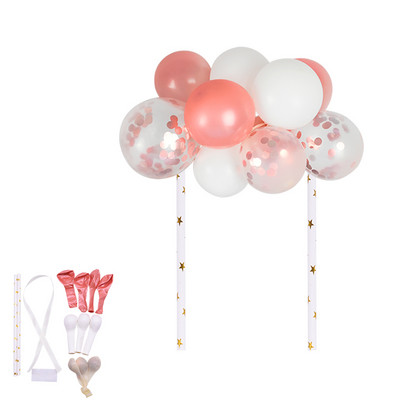 1 set creativ de 10 bucăți 5 inch set de decorațiuni pentru tort cu balon pentru decorarea petrecerii de aniversare, decorațiuni pentru tort, pentru baby shower, furnituri pentru decorarea nunții