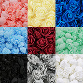 200/100 gab. 3cm putuplasta tīnīša lāča roze mākslīgās viltus ziedu galviņas mājas dekorēšanai kāzu dzimšanas dienas Ziemassvētku ballīte DIY vainaga dāvana