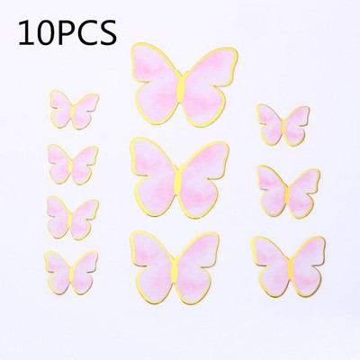 1 rinkinys Mergaitės nugaros drugelis su gimtadieniu tortų tvarsčiai, rožiniai „pasidaryk pats“ Vestuvių vakarėlio tortų papuošimai Deserto puošmena, dovana kūdikiui