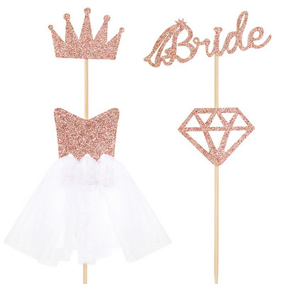 Preljevi za kolače Bride to Be od ružičastog zlata za dekoraciju svadbene torte Svadbeni tuš Hen Party Pribor za kolače za ukrašavanje kolača