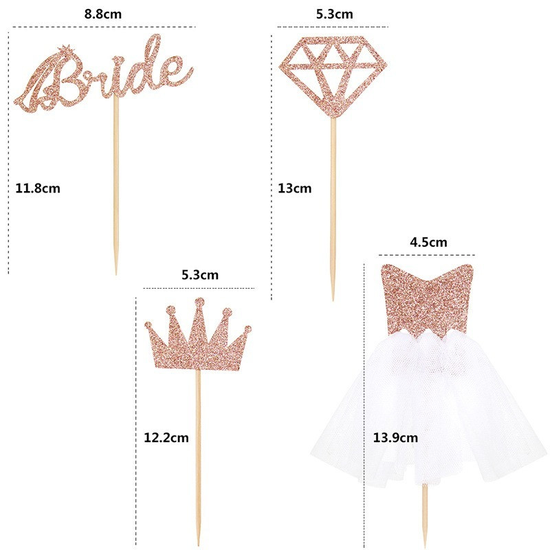 Rozā zelta līgava kāzu kūku dekorēšanai kāzu dušas vecmeitu ballīte.