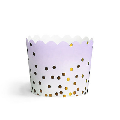 10 gab mirdzoša liela folija Cupcake papīrs Turētāji kāzu dekorācijas Iesaiņojums Iesaiņojums kūkas kaste Mafins papīrs turētāji folija zelta cupcake