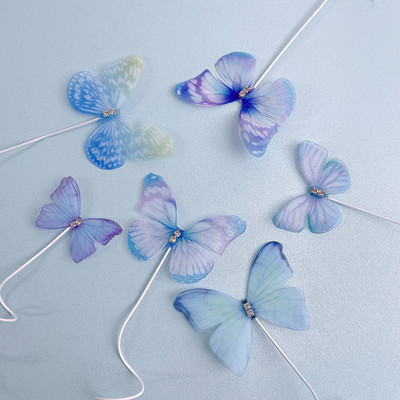 Pearl Butterfly Cake Topper Χρόνια πολλά Ρομαντικό Γάμος Cupcake Topper Baby Shower Baking Cake Decoration Party Favors