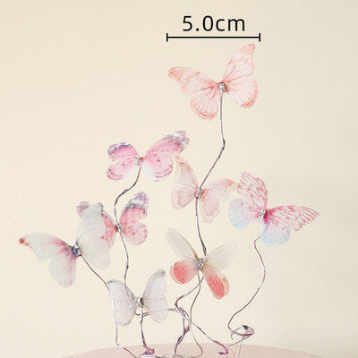 Pearl Butterfly Cake Topper Χρόνια πολλά Ρομαντικό Γάμος Cupcake Topper Baby Shower Baking Cake Decoration Party Favors