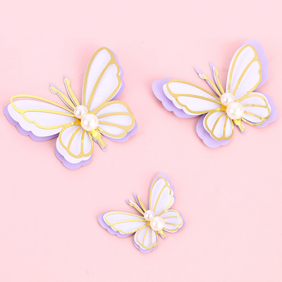 Pearl Butterfly Cake Topper Χρόνια πολλά Ρομαντικό Γάμος Cupcake Topper Baby Shower Baking Cake Decoration Party Favors
