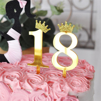 Number 0-9 Cake Topper Γενέθλια Επέτειος Γάμου πάρτι ψηφία cupcake toppers Σημαίες παιδικά Baby Shower 1 ο Διακόσμηση γενεθλίων