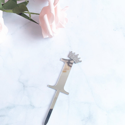 Number 0-9 Cake Topper Sünnipäeva-aastapäeva Pulmapeo numbriga koogitopsid Lipud lapsed Baby Shower 1. sünnipäeva kaunistus