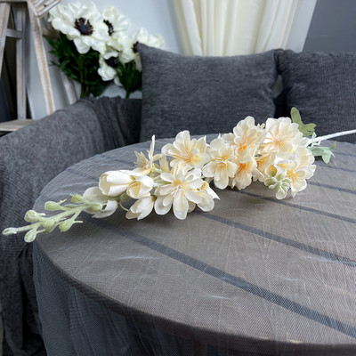 SunMade 2 Forks Delphinium Flower Branch Selyem Művirágok Otthon Esküvői Hotel Dekoráció Fleur Artificielle Blue Flores