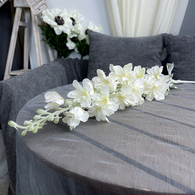 SunMade 2 Forks Delphinium Flower Branch Selyem Művirágok Otthon Esküvői Hotel Dekoráció Fleur Artificielle Blue Flores