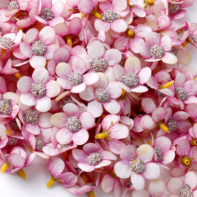 50db százszorszép művirág fejek Scrapbookhoz Diy cukorkadoboz esküvői parti lakberendezési kézzel készített karácsonyi koszorú selyem A0144