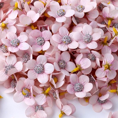 50db százszorszép művirág fejek Scrapbookhoz Diy cukorkadoboz esküvői parti lakberendezési kézzel készített karácsonyi koszorú selyem A0144