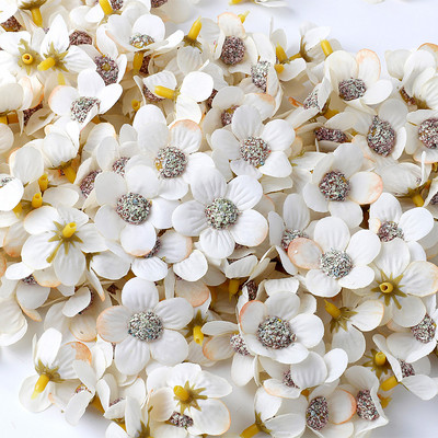 50db százszorszép művirág fejek Scrapbookhoz Diy cukorkadoboz esküvői parti lakberendezési kézzel készített karácsonyi koszorú selyem A0144