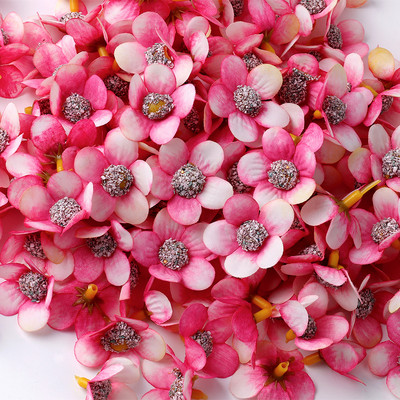 50db százszorszép művirág fejek Scrapbookhoz Diy cukorkadoboz esküvői parti lakberendezési kézzel készített karácsonyi koszorú selyem A0144