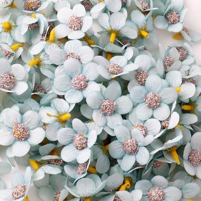 50db százszorszép művirág fejek Scrapbookhoz Diy cukorkadoboz esküvői parti lakberendezési kézzel készített karácsonyi koszorú selyem A0144