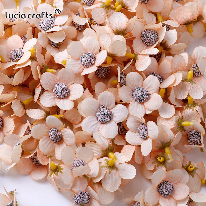 50db százszorszép művirág fejek Scrapbookhoz Diy cukorkadoboz esküvői parti lakberendezési kézzel készített karácsonyi koszorú selyem A0144