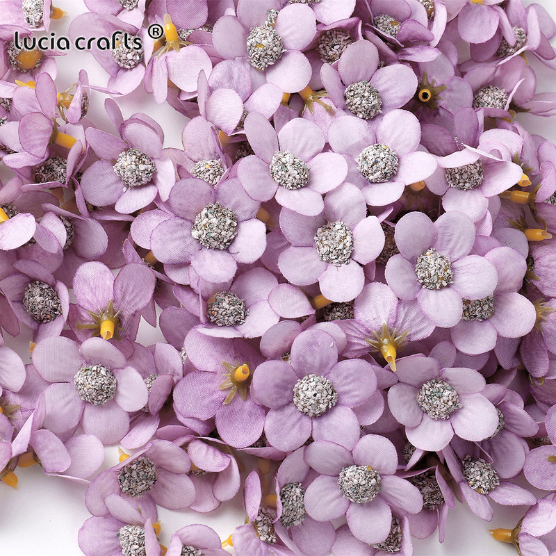 50db százszorszép művirág fejek Scrapbookhoz Diy cukorkadoboz esküvői parti lakberendezési kézzel készített karácsonyi koszorú selyem A0144