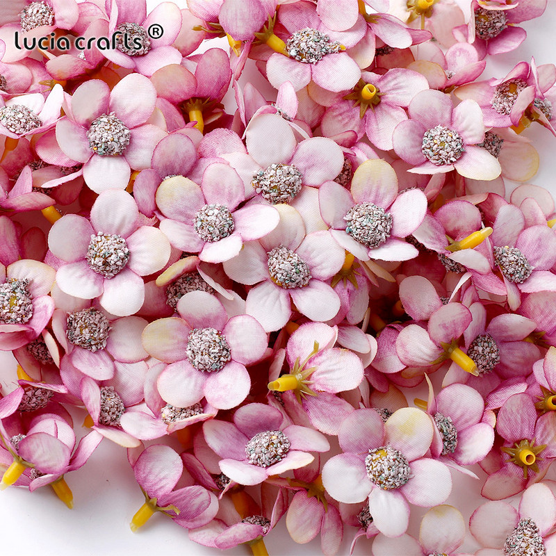 50db százszorszép művirág fejek Scrapbookhoz Diy cukorkadoboz esküvői parti lakberendezési kézzel készített karácsonyi koszorú selyem A0144