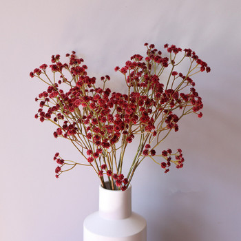62CM/τεμ 81 Υψηλής ποιότητας Μικρά Λουλούδια Φθινοπωρινό Χρώμα Απαλό Καουτσούκ Gypsophila Dry Flower 6 Χρώμα μπουκέτο PVC Διακόσμηση σπιτιού