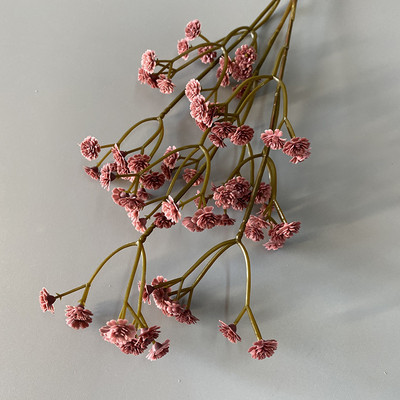62CM/tk 81 Kvaliteetsed väikesed lilled Sügisvärv Feel Pehme Kumm Gypsophila Kuiv Lill 6 Värviline PVC Kimp Kodukaunistus
