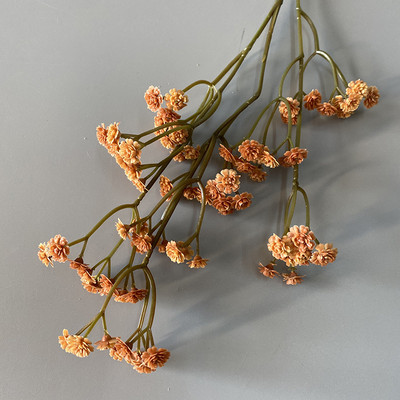 62CM/tk 81 Kvaliteetsed väikesed lilled Sügisvärv Feel Pehme Kumm Gypsophila Kuiv Lill 6 Värviline PVC Kimp Kodukaunistus