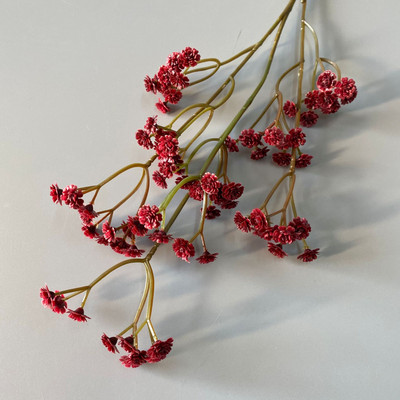 62CM/tk 81 Kvaliteetsed väikesed lilled Sügisvärv Feel Pehme Kumm Gypsophila Kuiv Lill 6 Värviline PVC Kimp Kodukaunistus