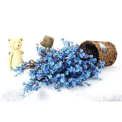 rózsaszín cseresznyevirág műanyag ág műselyem virágok sakura esküvői otthoni bolt dekoráció fehér hamis virágok barkács dec.