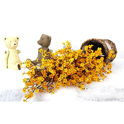 rózsaszín cseresznyevirág műanyag ág műselyem virágok sakura esküvői otthoni bolt dekoráció fehér hamis virágok barkács dec.