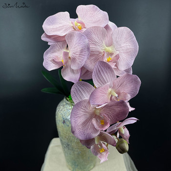 SunMade 10 Heads Big Artificial Orchid Butterfly Orchids Στολισμός Γάμου Σπιτιού Μεταξωτό Τεχνητά Λουλούδια Flores Artificales