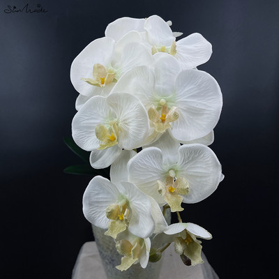 SunMade 10 fej nagy mesterséges orchidea pillangó orchidea otthon esküvői dekoráció selyem művirágok Flores Artificales