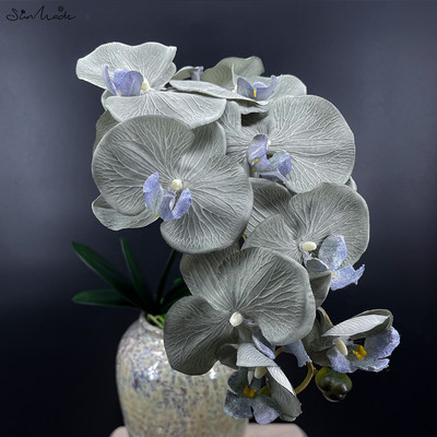 SunMade 10 fej nagy mesterséges orchidea pillangó orchidea otthon esküvői dekoráció selyem művirágok Flores Artificales