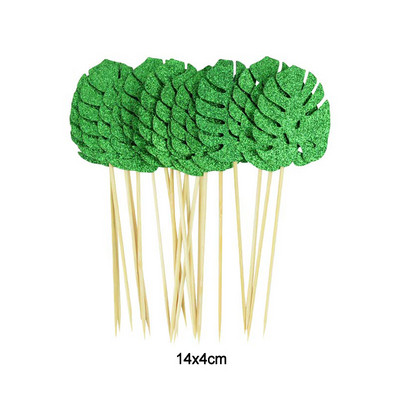 10 gab palmu lapu flamingo kūciņu virsma Havajiešu Luau vasaras ballītes kūkas dekorēšana bērniem džungļu dzimšanas dienas ballīte tropiskās kāzas