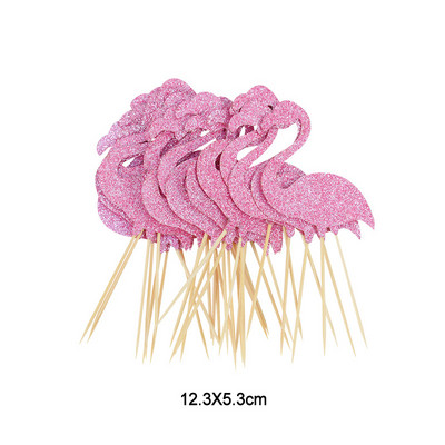 10 gab palmu lapu flamingo kūciņu virsma Havajiešu Luau vasaras ballītes kūkas dekorēšana bērniem džungļu dzimšanas dienas ballīte tropiskās kāzas