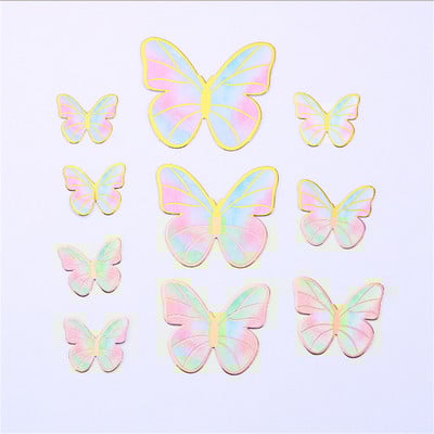 8 buc. Decoratiune pentru tort fluture roz mov
