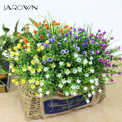 JAROWN szimuláció Gyöngyvirág csokor Műanyag Művirágok Esküvő Barkácsolás Flores Otthoni buli lakoma dekor Virág