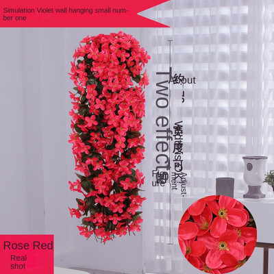 Violetinė dirbtinių gėlių vakarėlio dekoravimo imitacija Valentino dienos vestuvėms ant sienos pakabinamas vestuvių dekoratyvinis vainikas