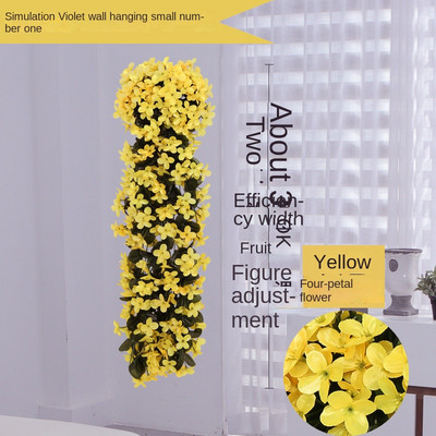 Violetinė dirbtinių gėlių vakarėlio dekoravimo imitacija Valentino dienos vestuvėms ant sienos pakabinamas vestuvių dekoratyvinis vainikas