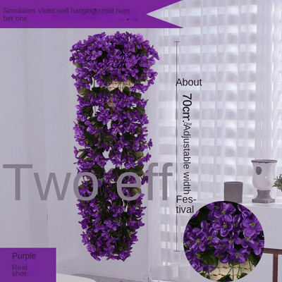 Violetinė dirbtinių gėlių vakarėlio dekoravimo imitacija Valentino dienos vestuvėms ant sienos pakabinamas vestuvių dekoratyvinis vainikas