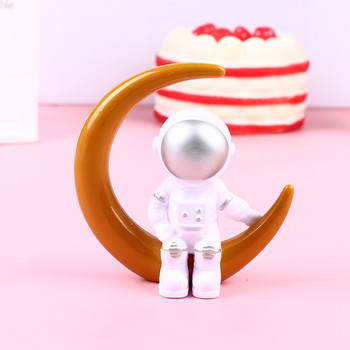 1 бр. Космически астронавт Декорация на торта за рожден ден Детски пластмасов космически кораб Планета Едногодишна декорация на торта за рожден ден