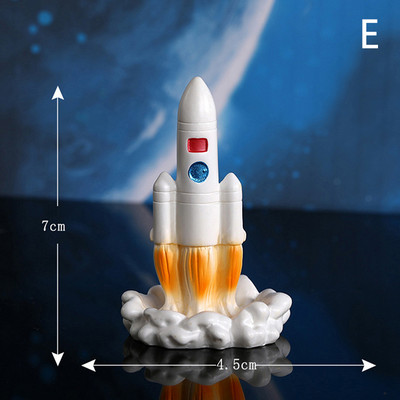 Διακόσμηση τούρτας γενεθλίων 1 τμχ Space Astronaut Παιδικό πλαστικό διαστημόπλοιο πλανήτης ενός έτους Plug-in Διακόσμηση τούρτας γενεθλίων